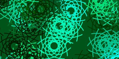 Memphis şekilli açık yeşil vektör dokusu. Soyut tarzda renkli şekilli bir illüstrasyon. Web siteniz için basit illüstrasyon.