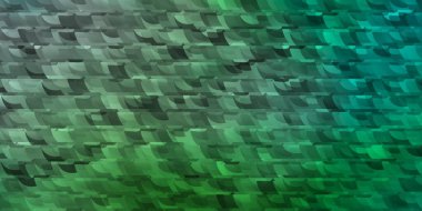 Açık mavi, çizgileri ve üçgenleri olan yeşil vektör düzeni. Soyut üçgenli dekoratif tasarım. İniş sayfaları için şablon.