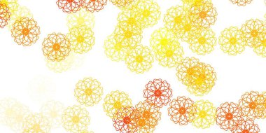 Açık turuncu vektör deseni çiçekli. Sıradan çiçekli basit renkli bir illüstrasyon. Bahar partileri için renkli desen.