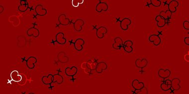 Kadın sembollü açık turuncu vektör arka planı. Kadınların güç ve güç göstergelerini gösteren bir ilüzyon. Duvar kağıtları için zarif tasarım.