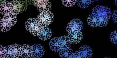 Lacivert, kırmızı vektör arkaplan ve rastgele şekiller. Soyut tarzda renkli şekilli bir illüstrasyon. İşiniz için akıllı tasarım.