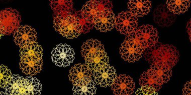 Memphis şekilli koyu turuncu vektör dokusu. Soyut tarzda, gradyan formlarda basit tasarım. İşiniz için akıllı tasarım.