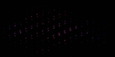 Lacivert, kırmızı vektör arkaplan ve kadın sembolleri. Kadınların güç ve güç göstergelerini gösteren bir ilüzyon. Web siteniz için basit tasarım.