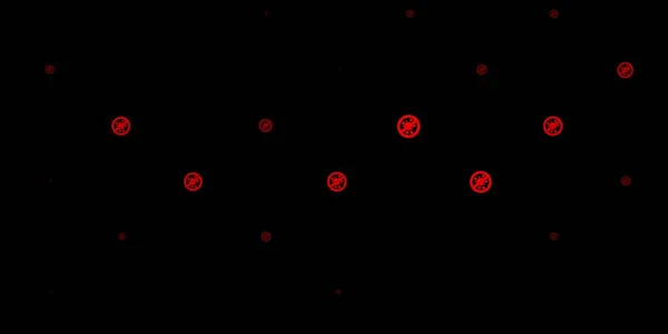 Modèle Vectoriel Rouge Foncé Jaune Avec Des Éléments Coronavirus Illustration — Image vectorielle