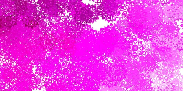 Textura Vetor Rosa Claro Com Flocos Neve Brilhantes Gradiente Abstrato — Vetor de Stock