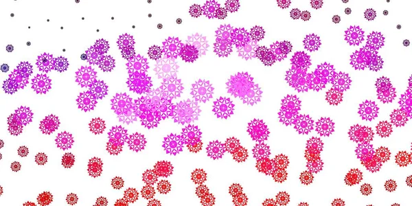 Violet Clair Texture Vectorielle Rose Avec Des Flocons Neige Brillants — Image vectorielle