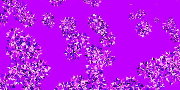 Hellviolette Rosa Vektorschablone Mit Eisschneeflocken Kluge Geometrische Abstrakte Illustration Mit — Stockvektor