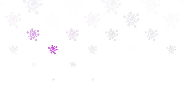 Світло Фіолетовий Векторний Фон Символами Вірусу Барвисті Абстрактні Ілюстрації Градієнтними — стоковий вектор