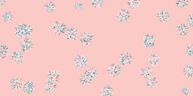 Açık pembe, çiçekli yeşil vektör karalama dokusu. Soyut arka planda gradyan çiçekleri olan modern tasarım. Kadınlar için gündüz terfisi.