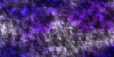 Çizgileri ve üçgenleri olan açık mor vektör arkaplan. Basit bir şekilde üçgenli renkli bir çizim. Posterler ve afişler için en iyi tasarım.