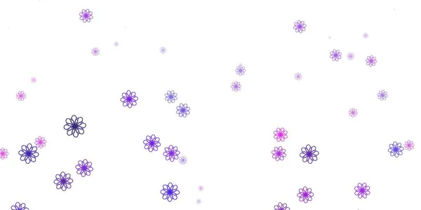Světle Fialová Růžová Vektorová Přírodní Kresba Květinami Ilustrace Abstraktními Barevnými — Stockový vektor