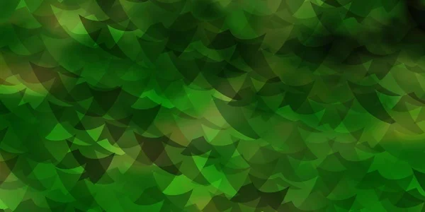Ljusgrön Gul Vektor Bakgrund Med Linjer Romb Abstrakt Illustration Med — Stock vektor