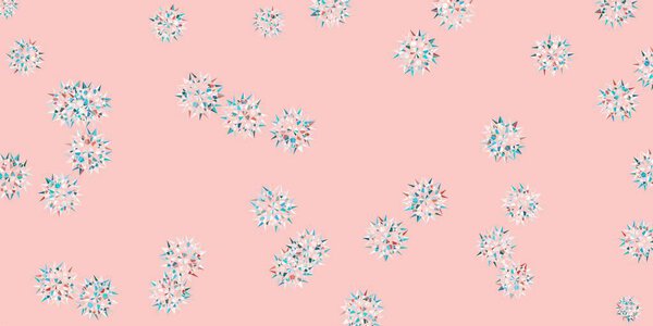 Light Pink, Green vector doodle texture with flowers. Modern design with gradient Flowers on abstract background. Pattern for women day promotion.