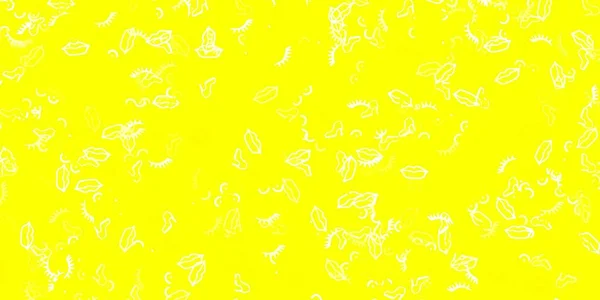 Светло Желтый Векторный Фон Женскими Сиськами Abstract Illustration Depiction Women — стоковый вектор