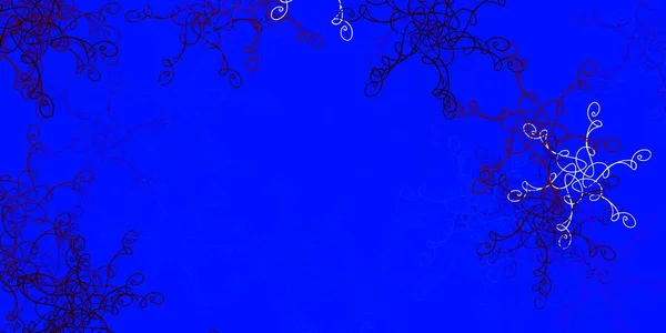 Синий Красный Векторный Фон Изогнутыми Линиями Совершенно Новая Красочная Иллюстрация — стоковый вектор