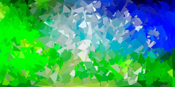 Світло Блакитний Зелений Векторний Мозаїчний Дизайн Трикутника Елегантна Абстрактна Ілюстрація — стоковий вектор