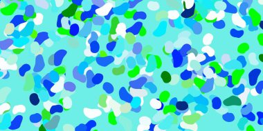 Açık mavi, soyut şekilli yeşil vektör deseni. Basit gradyan şekilli renkli bir çizim. İşiniz için akıllı tasarım.