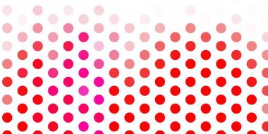 Açık pembe, benekli kırmızı vektör arka plan. Baloncuklu gradyan tarzda soyut dekoratif tasarım. İş ilanları için şablon.