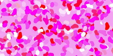 Memphis şekilli açık pembe vektör dokusu. Soyut tarzda renkli şekilli bir illüstrasyon. İşiniz için akıllı tasarım.