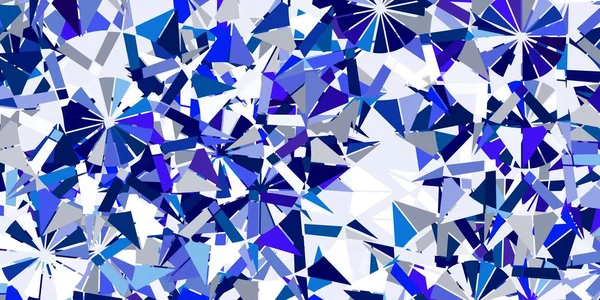 蓝色矢量布局与美丽的雪花 雪花作简单的抽象图解 新年广告 小册子模式 — 图库矢量图片