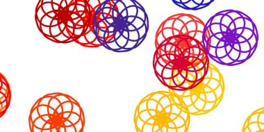 Açık kırmızı, benekli sarı vektör arka plan. Doğa tarzında rengarenk çizimler. Broşürler, broşürler için desen.