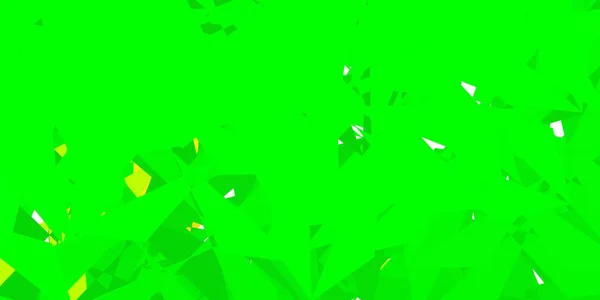 Светло Зеленый Желтый Векторный Треугольник Абстрактная Иллюстрация Элегантными Градиентными Треугольниками — стоковый вектор