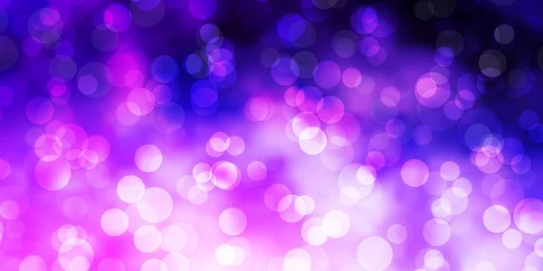Luz Fondo Vector Púrpura Con Burbujas Ilustración Colorida Con Puntos — Vector de stock