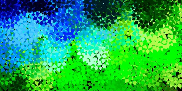 Fondo Vectorial Azul Claro Verde Con Formas Poligonales Ilustración Abstracta — Vector de stock
