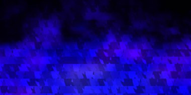 Koyu mavi vektör arkaplanı çizgiler, üçgenler. Üçgen şekilli ışıltılı soyut çizimler. Web siteleri için desen.