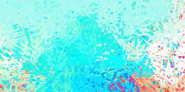 Koyu mavi, kırmızı vektör düzeni ve üçgen formları. Renkli soyut üçgenli web materyali çizimi. Duvar kağıtları için desen.