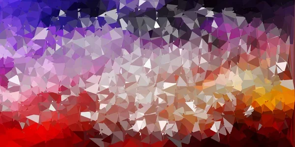 Fond Polygonal Violet Clair Vecteur Rose Illustration Colorée Décorative Avec — Image vectorielle