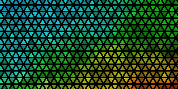 ライトブルー ポリゴンスタイルのグリーンベクトルの背景 抽象的な背景にカラフルなグラデーションで三角形 小冊子やチラシの模様 — ストックベクタ