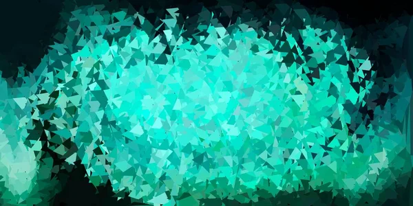 Modèle Poly Triangle Vectoriel Vert Clair Illustration Colorée Décorative Avec — Image vectorielle