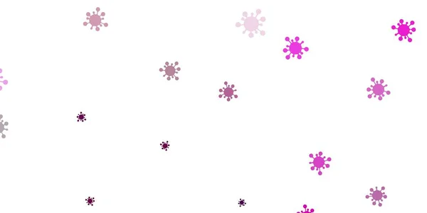 Ανοιχτό Ροζ Διάνυσμα Φόντο Covid Σύμβολα Πολύχρωμα Σύμβολα Ασθένεια Κλίση — Διανυσματικό Αρχείο