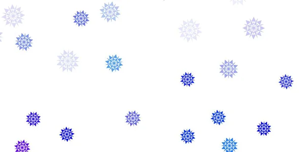 Fondo Vector Azul Claro Con Copos Nieve Navideños Gradiente Abstracto — Archivo Imágenes Vectoriales