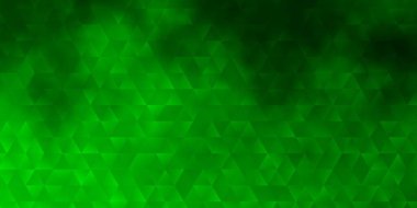 Üçgenli açık yeşil vektör arkaplanı. Soyut üçgenli dekoratif tasarım. Posterler ve afişler için en iyi tasarım.