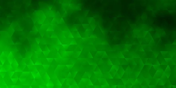 Světle Zelené Vektorové Pozadí Trojúhelníky Dekorativní Design Abstraktním Stylu Trojúhelníky — Stockový vektor