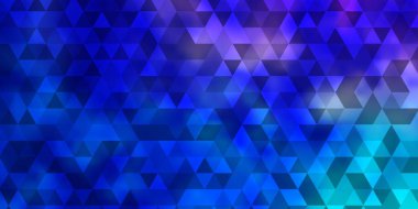 Açık pembe, üçgenli mavi vektör arkaplan. Üçgenli soyut gradyan çizimi. Reklamlar için desen.