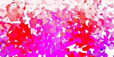 Açık mor, soyut şekilli pembe vektör deseni. Soyut tarzda renkli şekilli bir illüstrasyon. İşiniz için akıllı tasarım.