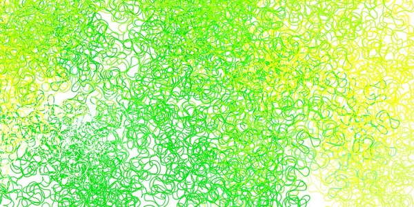Hellgrüner Gelber Vektorhintergrund Mit Kurven Abstrakte Gradienten Illustration Mit Schiefen — Stockvektor