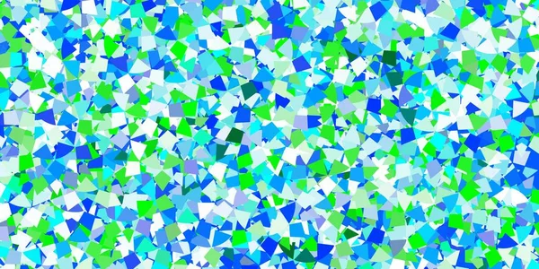 Modello Vettoriale Azzurro Con Cristalli Triangoli Illustrazione Astratta Del Gradiente — Vettoriale Stock