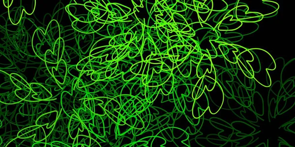 Темно Зеленый Желтый Вектор Искушают Линиями Красочная Иллюстрация Состоящая Кривых — стоковый вектор
