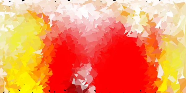 Rojo Claro Textura Poligonal Gradiente Vectorial Amarillo Ilustración Decorativa Colorida — Vector de stock