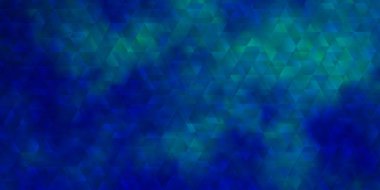 Çizgiler ve üçgenlerle ışık Mavisi vektör düzeni. Renkli üçgenli modern gradyan çizimi. Broşürler, broşürler için desen