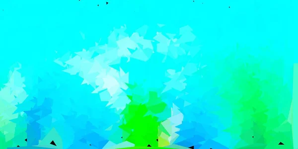 Azul Claro Verde Vector Plantilla Triángulo Poli Ilustración Abstracta Colorida — Vector de stock