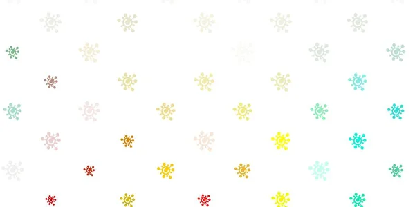 Sfondo Vettoriale Multicolore Chiaro Con Simboli Del Virus Illustrazione Astratta — Vettoriale Stock