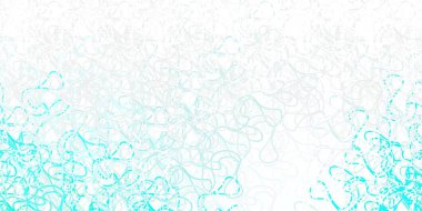 Açık mavi, kıvrımlı yeşil vektör düzeni. Gradyan kıvrımları olan yarım tonlu bir resim. İş broşürleri, broşürler için desen