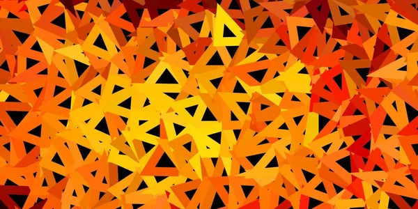 Темно Оранжевый Вектор Дизайн Многоугольника Абстрактная Иллюстрация Элегантными Градиентными Треугольниками — стоковый вектор