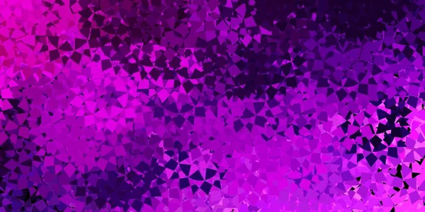 Fond Violet Clair Vecteur Rose Avec Triangles Lignes Illustration Abstraite — Image vectorielle