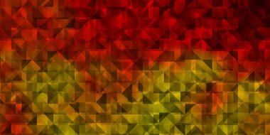 Açık Turuncu vektör arkaplanı, çizgiler, üçgenler. Soyut üçgenli dekoratif tasarım. İniş sayfaları için şablon.